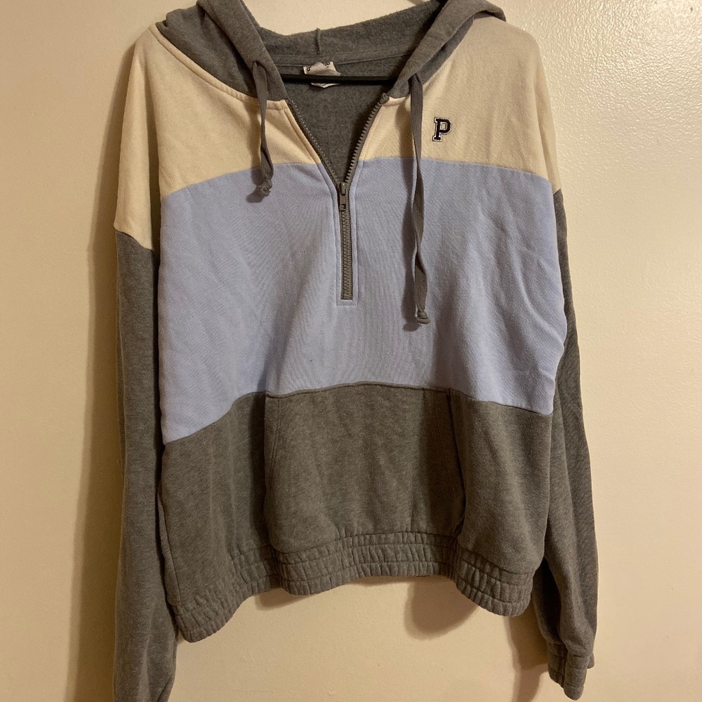 PINK 1/4 zip hoodie M